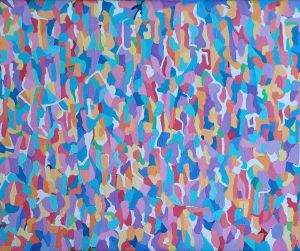 Multicolored abstr., 2022., oil on canvas, 80x100 cm